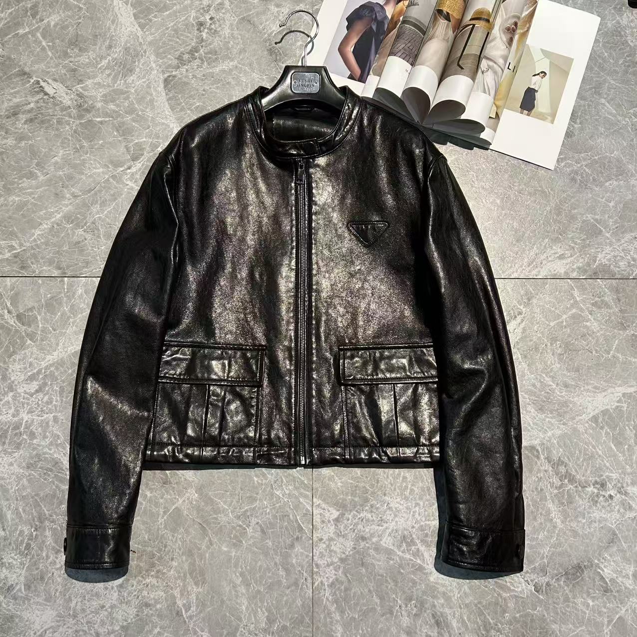 翡翠油蜡油蜡绵羊皮衣女外套女