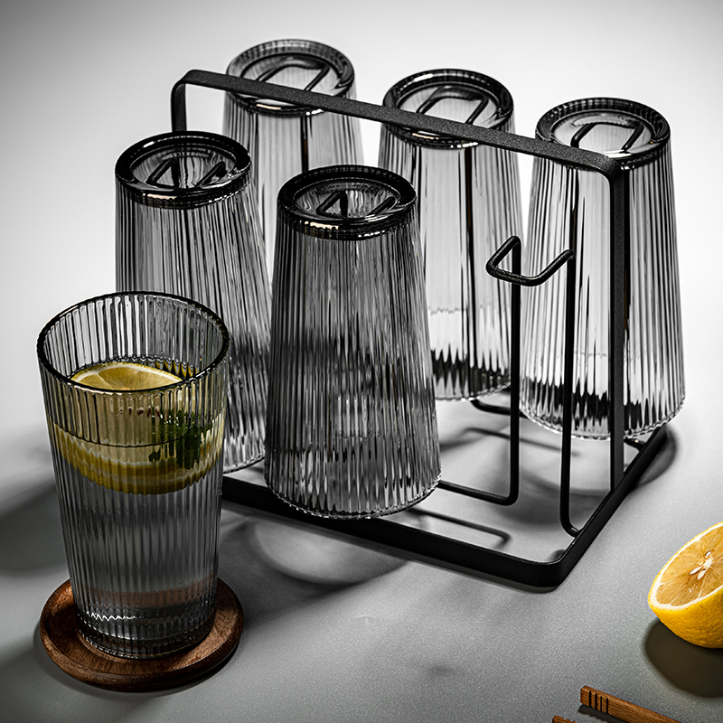 高级感玻璃杯家用喝水果汁酒杯具