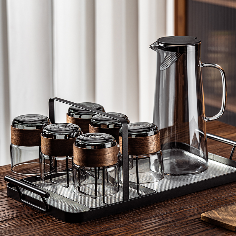 钢化玻璃杯防摔耐高温杯子套装