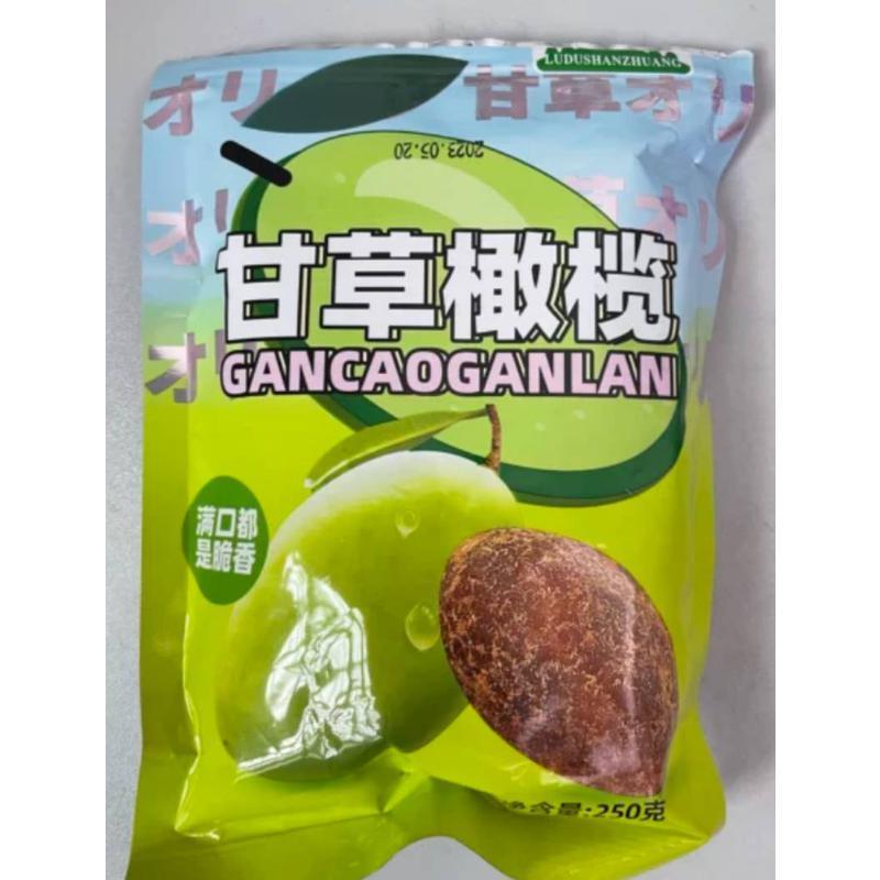 -【厂家】绿度山庄甘草橄榄潮汕产咸橄榄零食果脯九制盐津甜橄榄