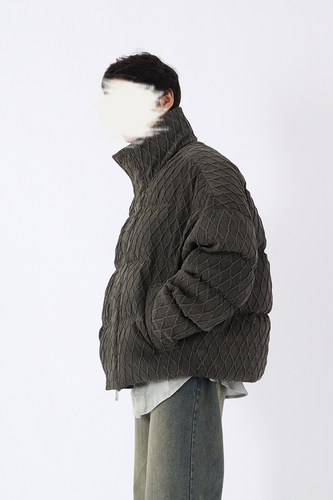 保暖加厚复古羽绒面包服
