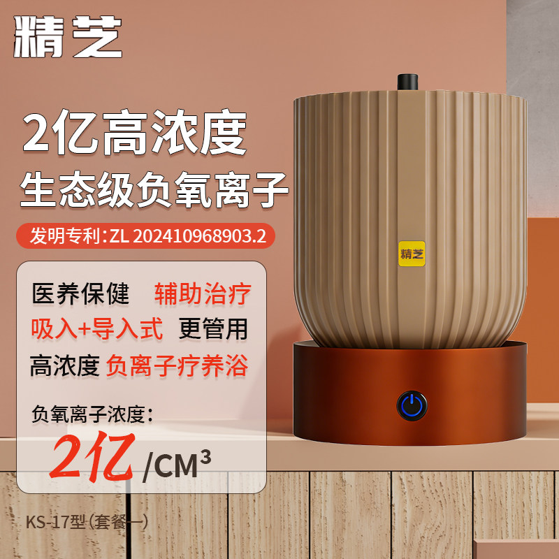 精芝负氧离子发生器家用氧吧多功能高浓度小粒径疗养负氧离子机