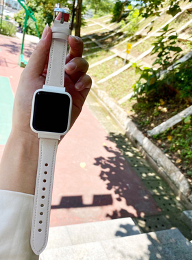 适用于红米Redmi4/3手表表带小米青春版红米watch替换腕带mi lite2真皮带智能手表Watch2个性皮质2代男女通用
