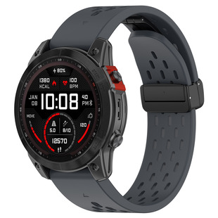 适用佳明fenix7X pro折叠扣表带Garmin Fenix8/7/6快拆20/26/22mm洞洞款表带泰铁时8/EpixPro/G2新款替换腕带