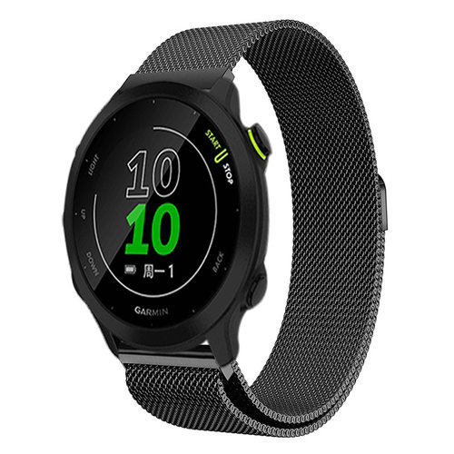 适用佳明Venu 2Plus/Move Sport表带Forerunner245 645 158/55金属表带SQ智能运动不锈钢精钢腕带20/22mm