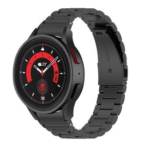 适用三星手表Galaxy watch5 4/classic active 1/2代表带42mm三珠实心 金属表带智能GearS3/S4/s5 Pro配件