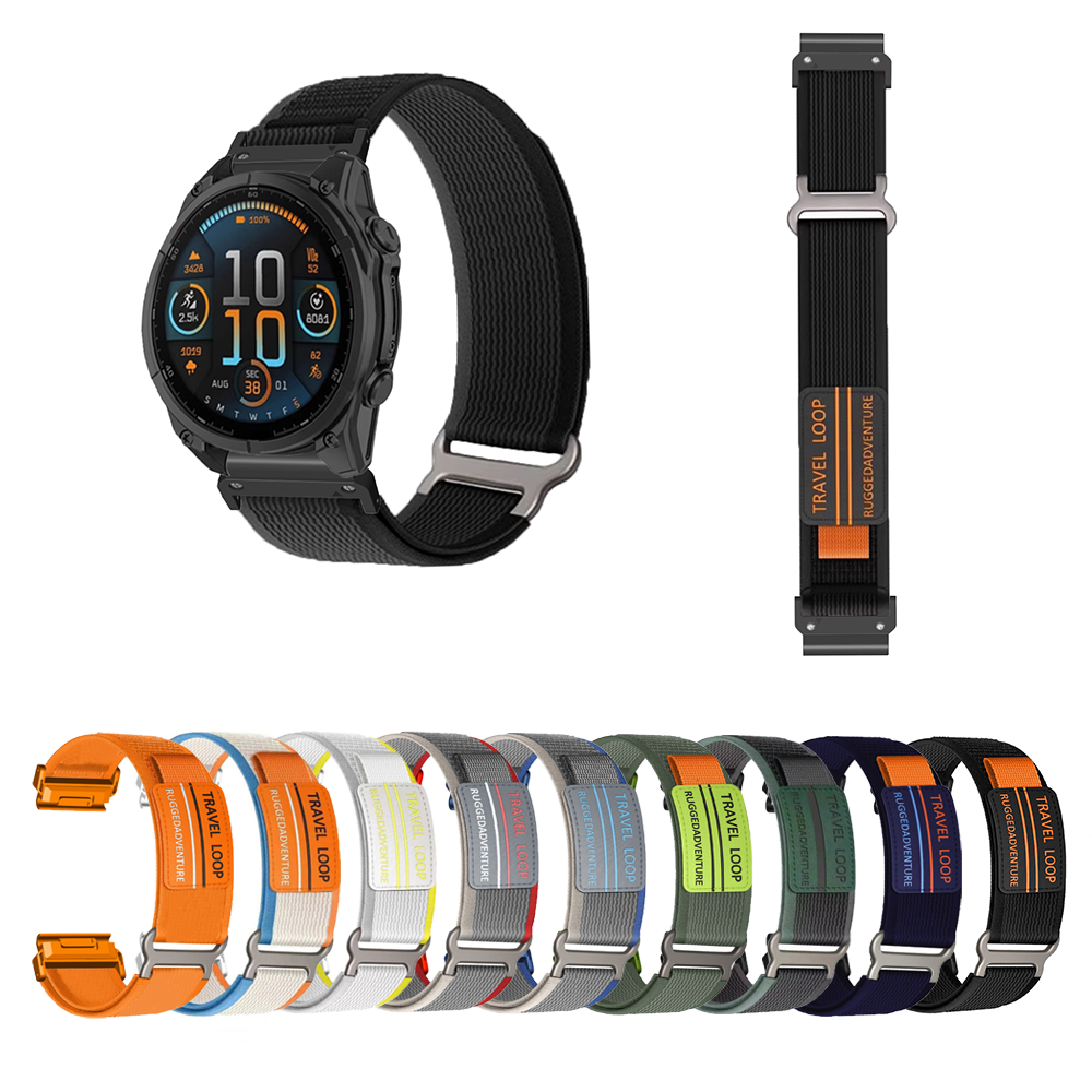 适用佳明双节贴皮金属扣尼龙