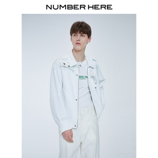 流水系列 解构分割刺绣教练夹克外套男女NH22Q078 HERE NUMBER