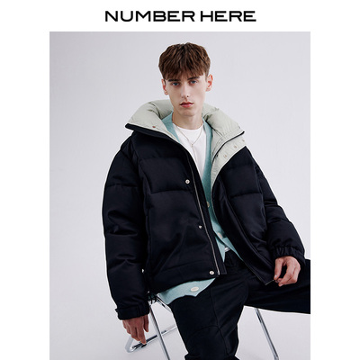 NUMBERHERE立领夹克羽绒服