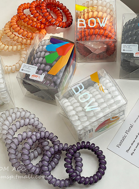 盒装高端电话线发圈女春夏扎头发不伤发发绳高弹力橡皮筋头饰发绳