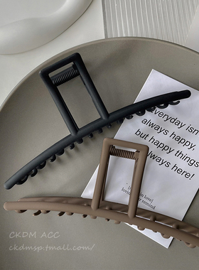 时尚磨砂金属发夹女后脑勺高级感盘发超大号抓夹鲨鱼夹头饰发卡子