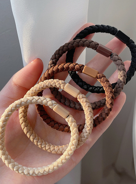 发圈头绳2022新款简约气质高级感扎头发皮筋不伤发高马尾皮套发饰