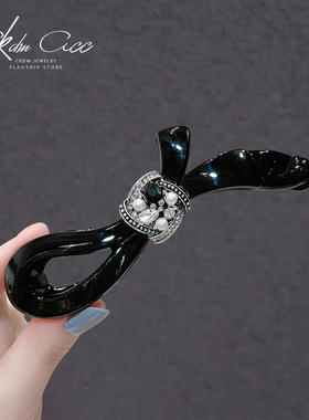 CKDM（饰品）大号水钻发夹竖卡马尾夹香蕉夹网红竖夹气质扭夹头饰