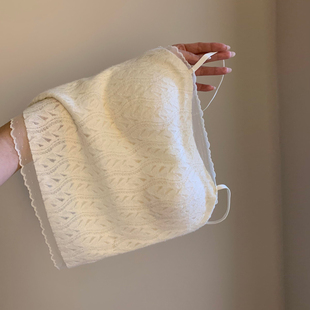 蕾丝保暖吊带文胸一体背心女秋冬带胸垫内搭抹胸外穿打底美背上衣