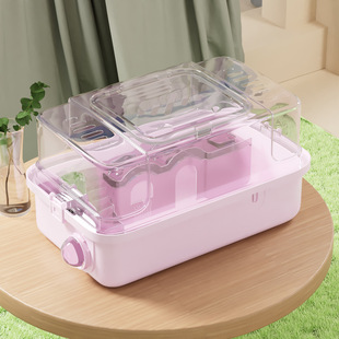 仓鼠笼子全景半透明双层豪华笼子超大别墅外出便携适用于侏儒仓鼠