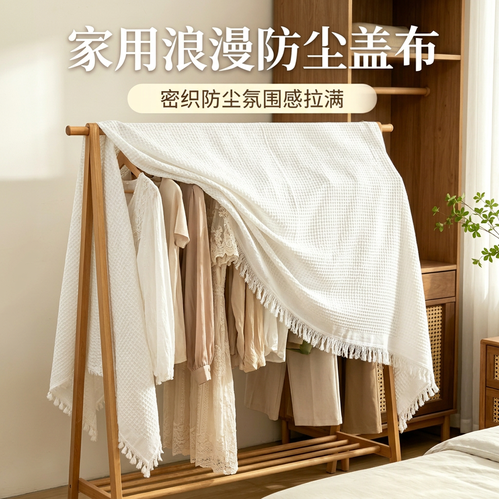 落地衣架防尘盖布2026新款布艺防尘罩家用卧室衣服遮灰尘全盖式