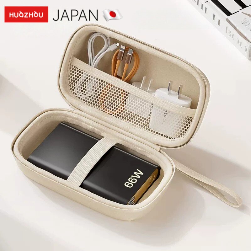 日本便携数据线收纳包出差旅行充电宝充电器移动电源收纳整理袋子 - 实物图