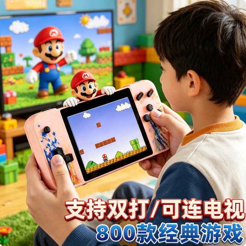 俄罗斯方块掌上游戏机超级玛丽童年怀旧高清大屏小霸王steamdeck