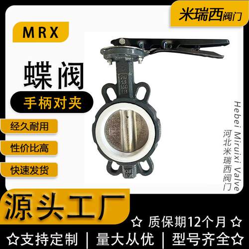 手柄对夹四氟蝶阀聚四氟乙烯中线软密封蝶阀厂家河北D71F-10C