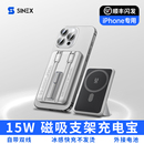 磁吸3C认证充电宝超薄无线magsafe小巧迷你mini快充容量适用于苹果16promax官15移动电源 SINEX 2025年新款