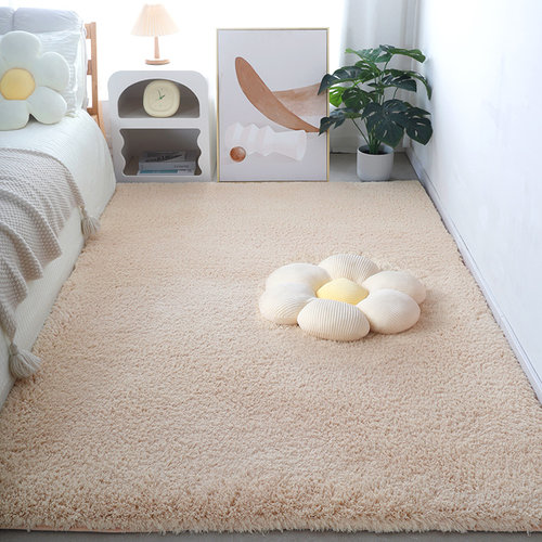 地毯卧室加厚毛绒床边毯高级感