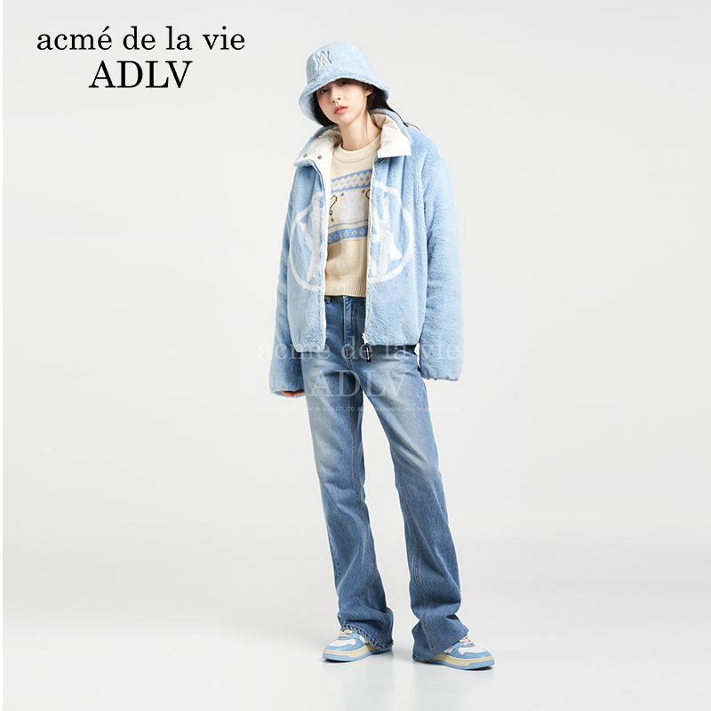 ADLV喇叭裤牛仔裤子长裤女士女生秋冬季垂感修身复古百搭显瘦时尚