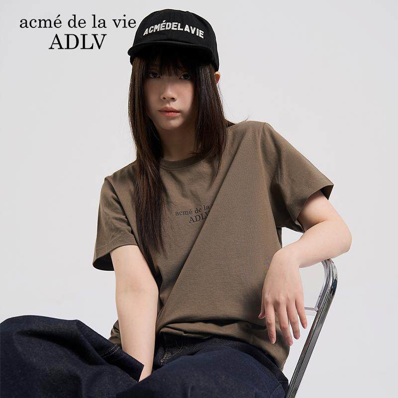 acmedelavie内搭印花短袖T恤正肩体恤基础款打底衫新款女士女生