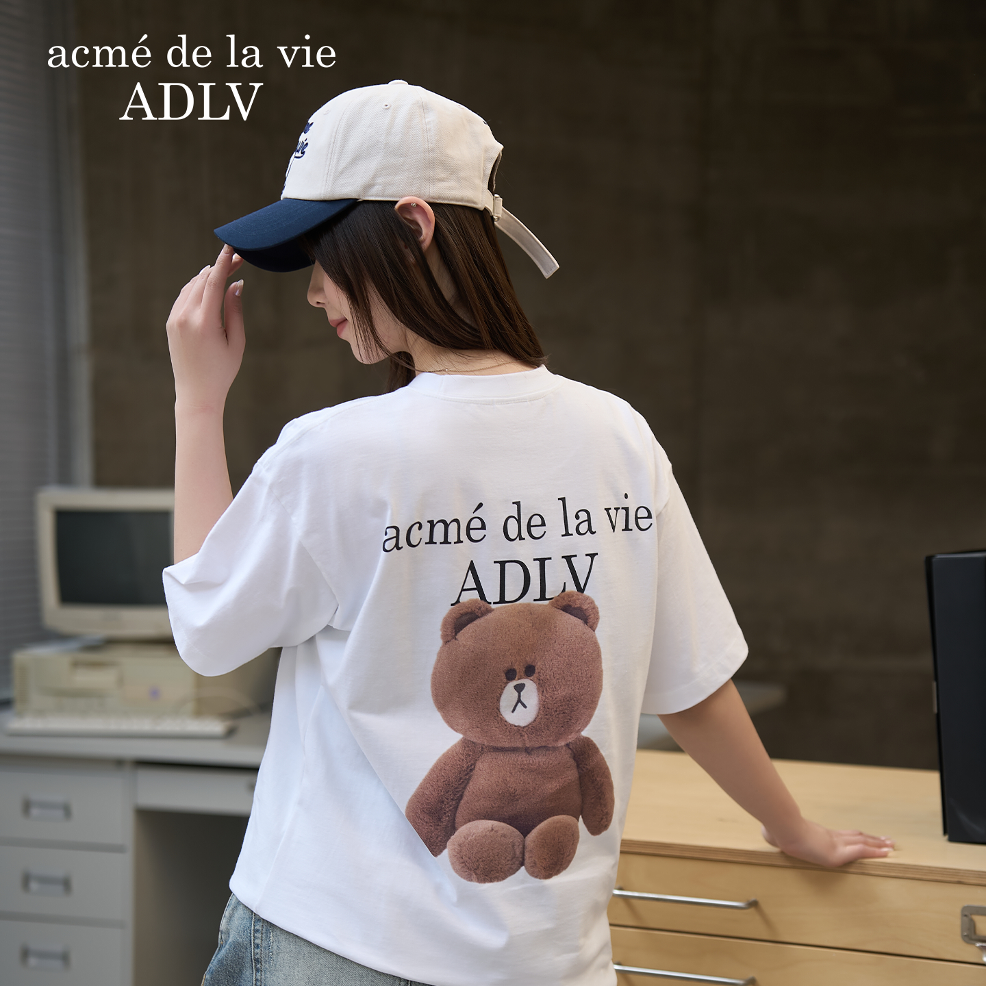 ADLV LINE FRIENDS布朗熊联名短袖街头风圆领T恤2026春季男女同款