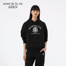 adlv2024秋季明星同款字母LOGO内搭徽章标志长袖卫衣韩国潮牌官方
