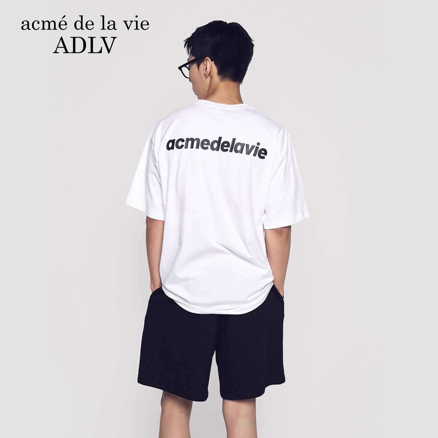 ADLV基础logo字母刺绣图案短袖经典男女正肩T恤夏季潮流印花上衣