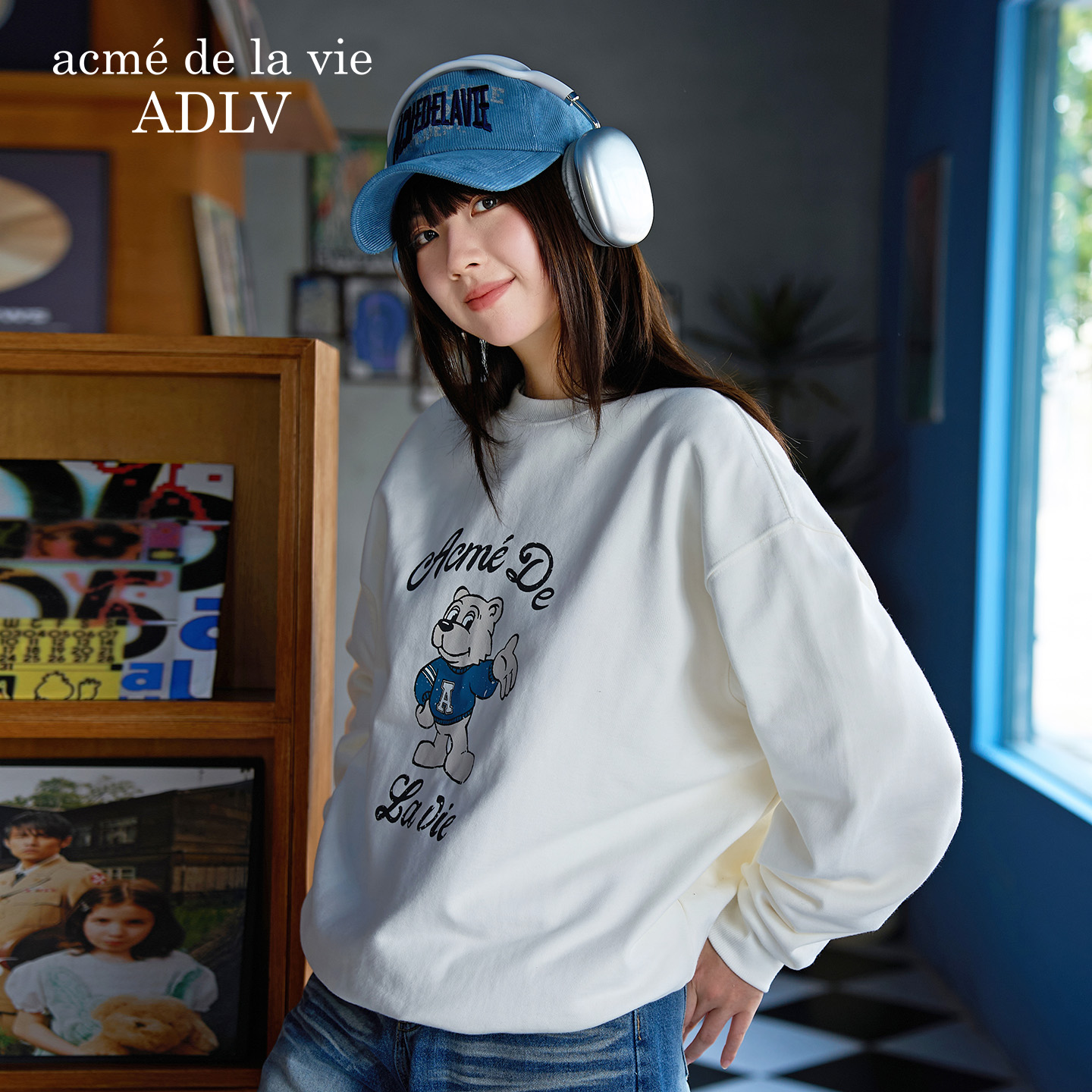 ADLV巨好看的早秋上衣重磅圆领卫衣25新款潮流韩版男女款休闲长袖