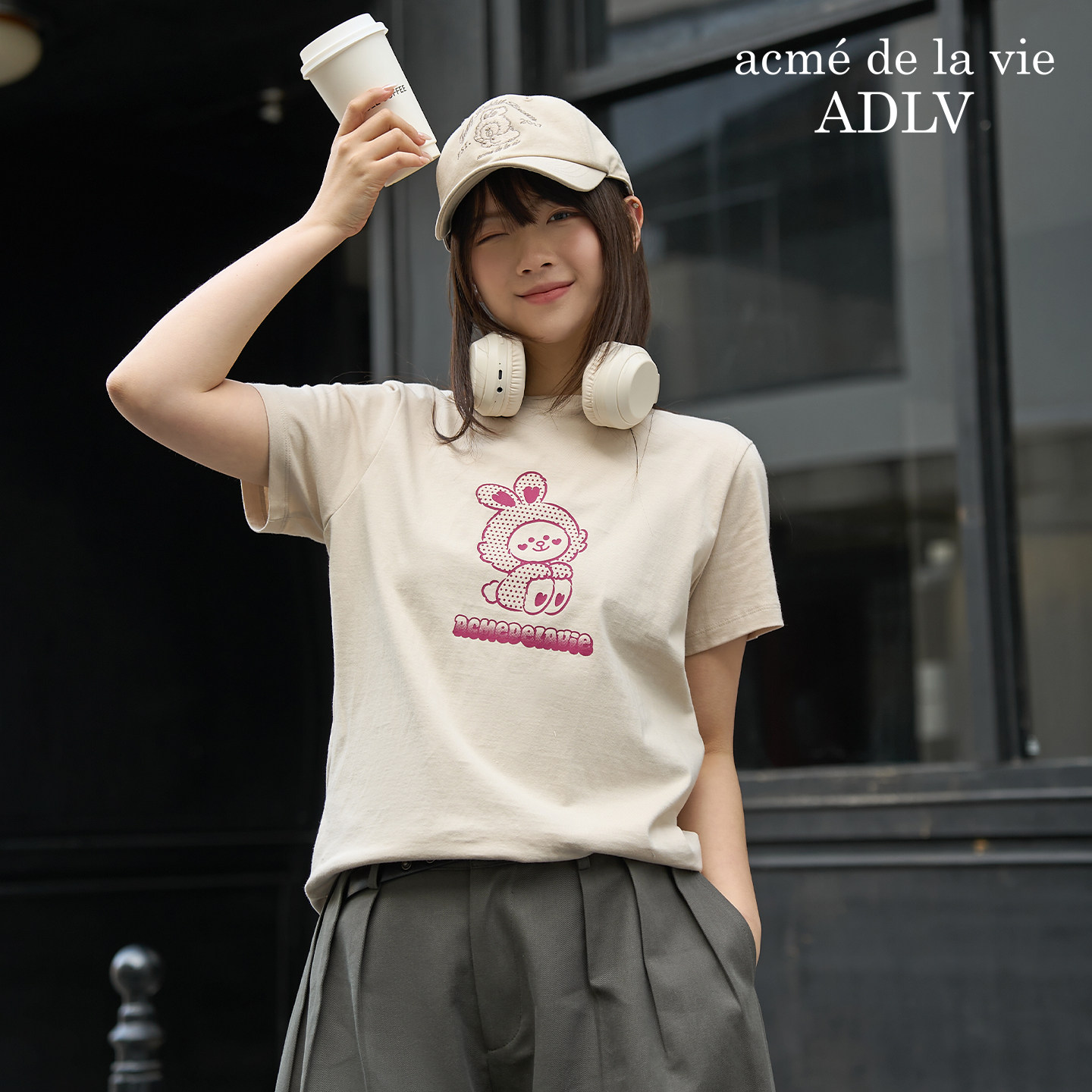ADLV可妮兔联名纯棉短袖T恤女