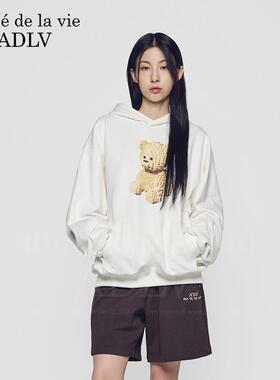 ADLV小熊印花连帽卫衣秋冬权顺荣HOSHI潮牌同款官方韩国帽衫男女