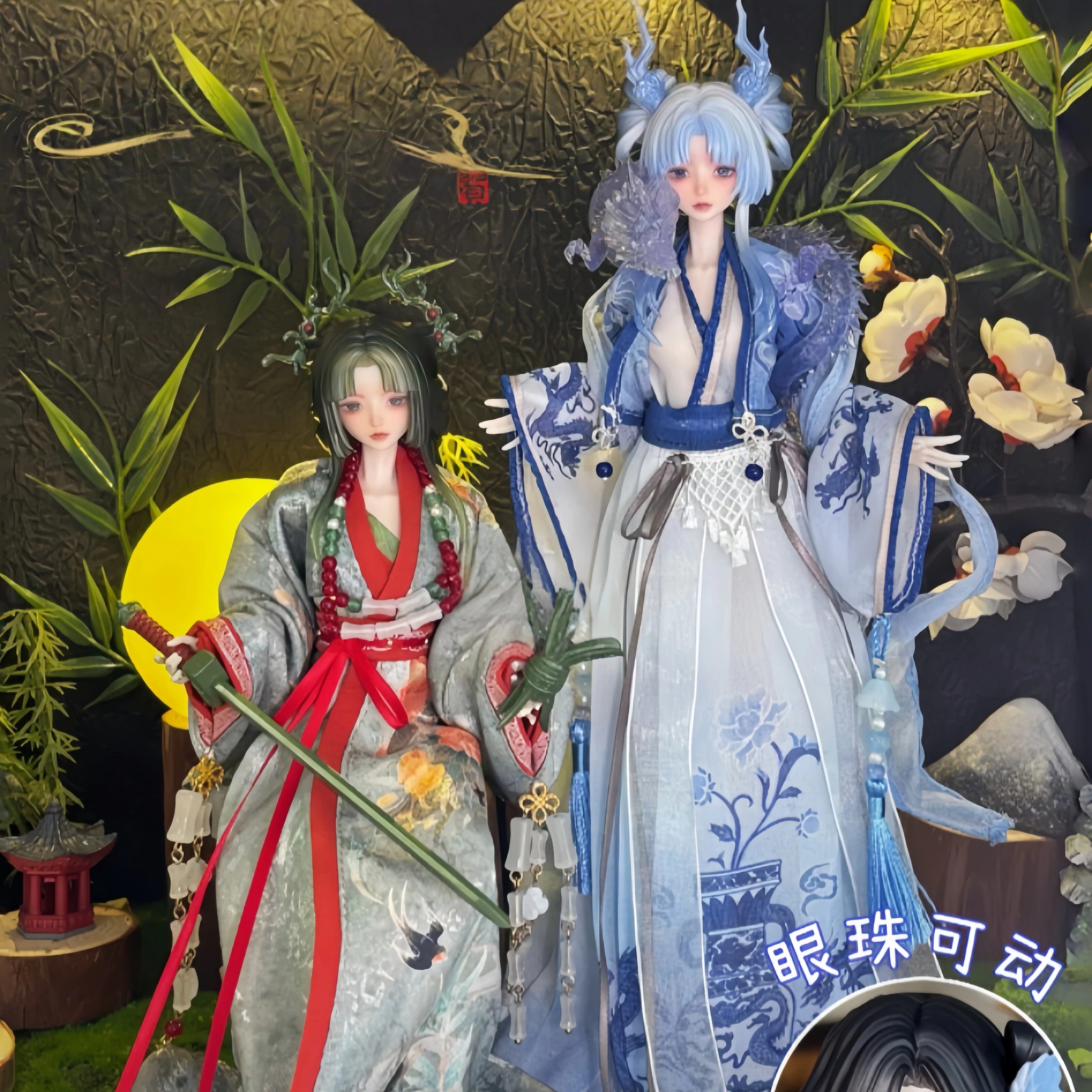 风月千年特六bjd女娃盲盒摆件