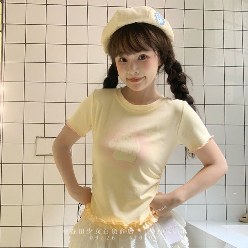 春田花园原创兔兔T恤短袖女夏季