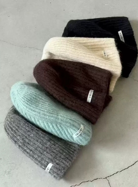 现～韩国东大门正品新款unbound2025秋冬简约百搭羊毛针织毛线帽