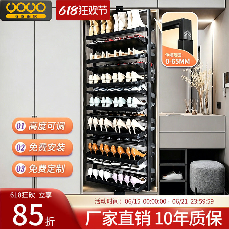 旋转鞋架360度家用收纳神器安装