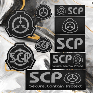 反光SCP基金会魔术贴章机动特遣队臂章SCP标志徽章战术背包士气章