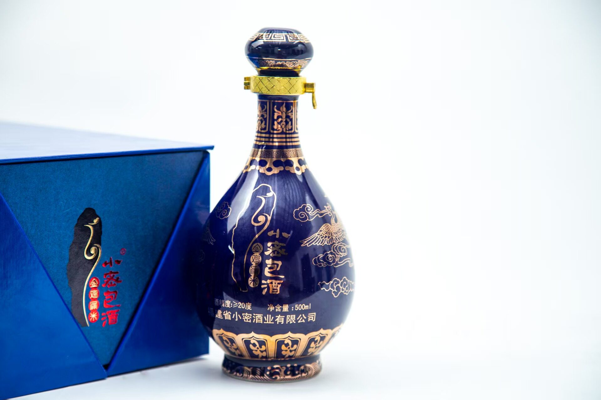 福建小密包酒精装老酒龙凤瓶500ML*2瓶高端送礼收藏纯粮食黄酒
