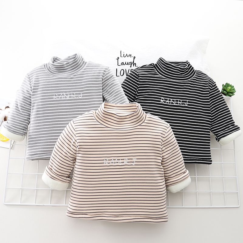 儿童加绒加厚棉袄男童女童冬季夹棉内胆棉服小童套头卫衣保暖上衣