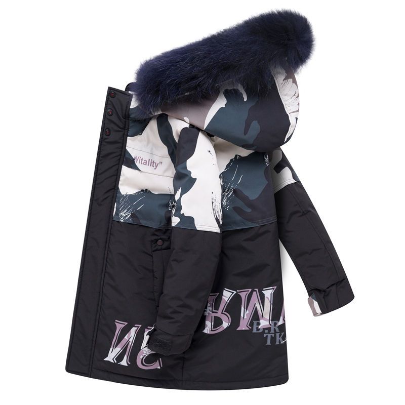 儿童男童羽绒服中大长款2