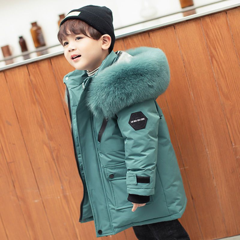儿童羽绒服男童中长款加