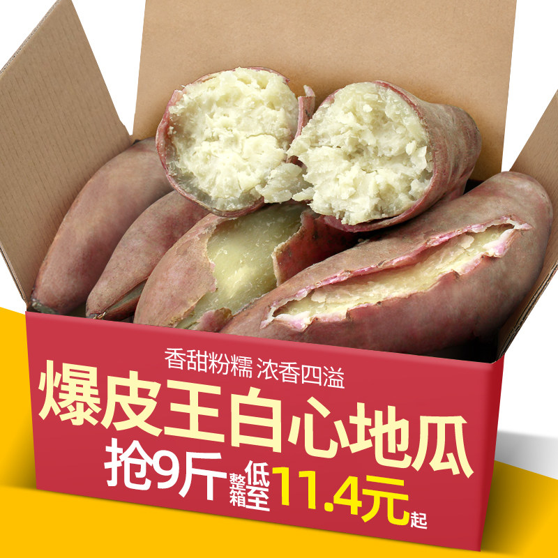 正宗高州白心爆皮王番薯9斤面包王红薯新鲜香甜现挖农家干面地瓜