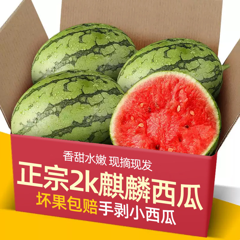 正宗新鲜2k小西瓜当季手掰薄皮新鲜水果糖丸全美西瓜无籽清甜多汁