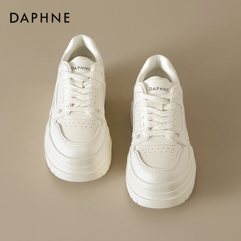 达芙妮厚底小白鞋女款2026春季新款小个子增高板鞋软底百搭休闲鞋,女鞋,时尚休闲鞋,淘宝优惠券,粉丝福利购,淘宝优惠卷