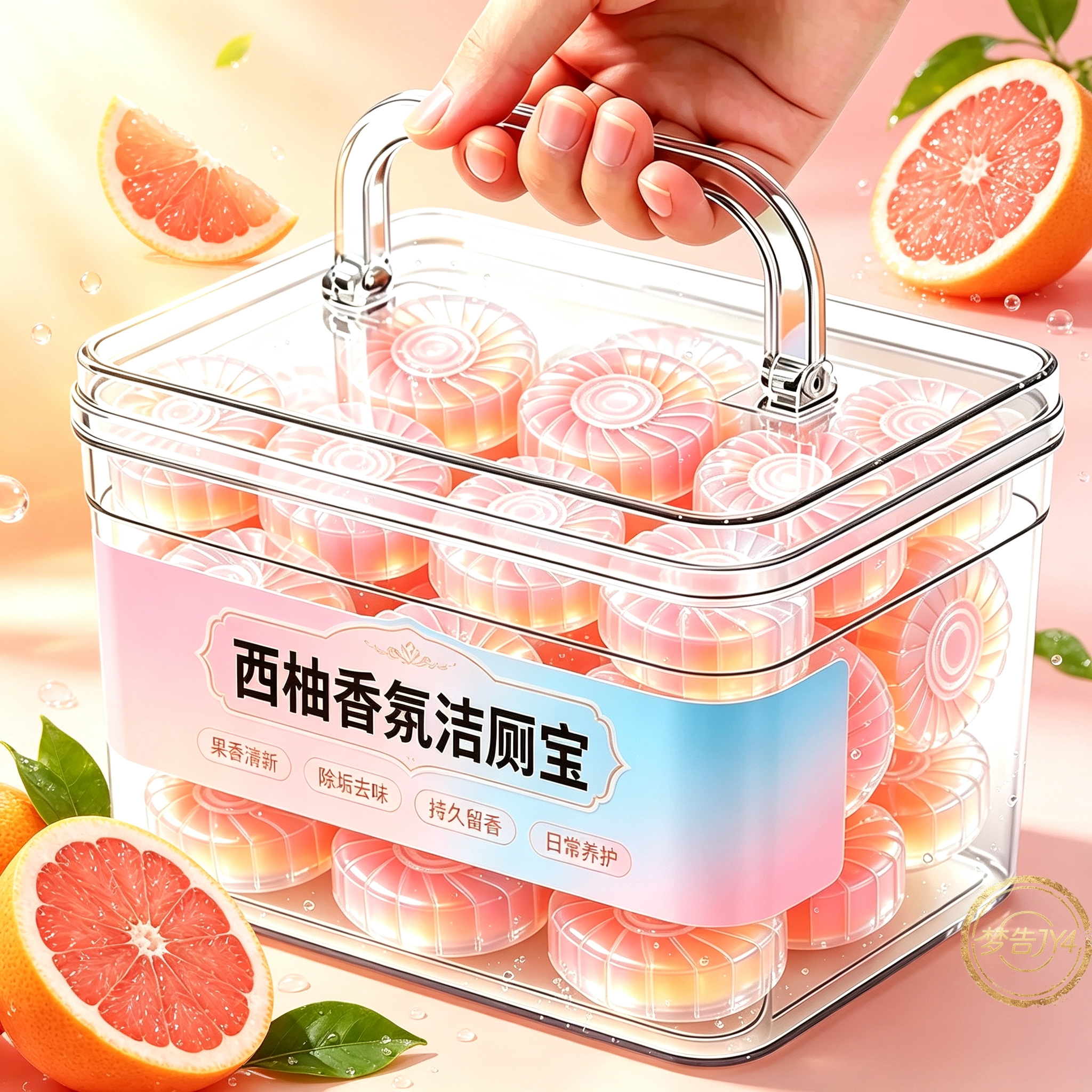 清新西柚洁厕宝抑菌除垢护釉