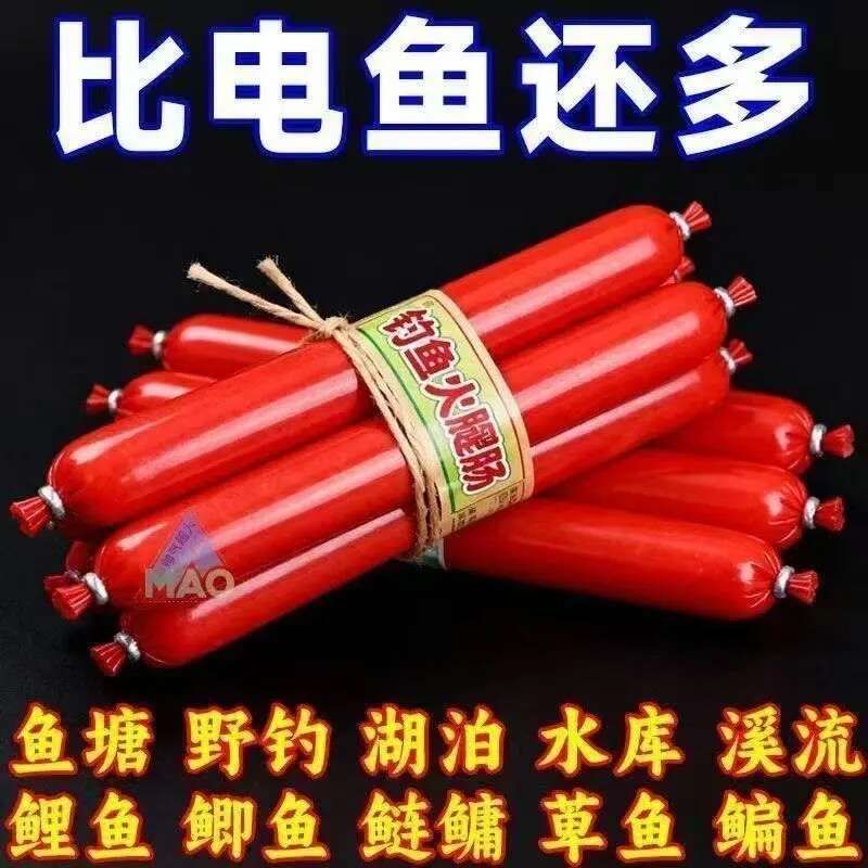 钓鱼火腿肠替代蚯蚓红虫浓腥诱鱼