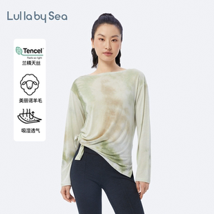 Aero Lulla 户外运动长袖 Sea wool天丝美丽诺羊毛T恤瑜伽罩衫