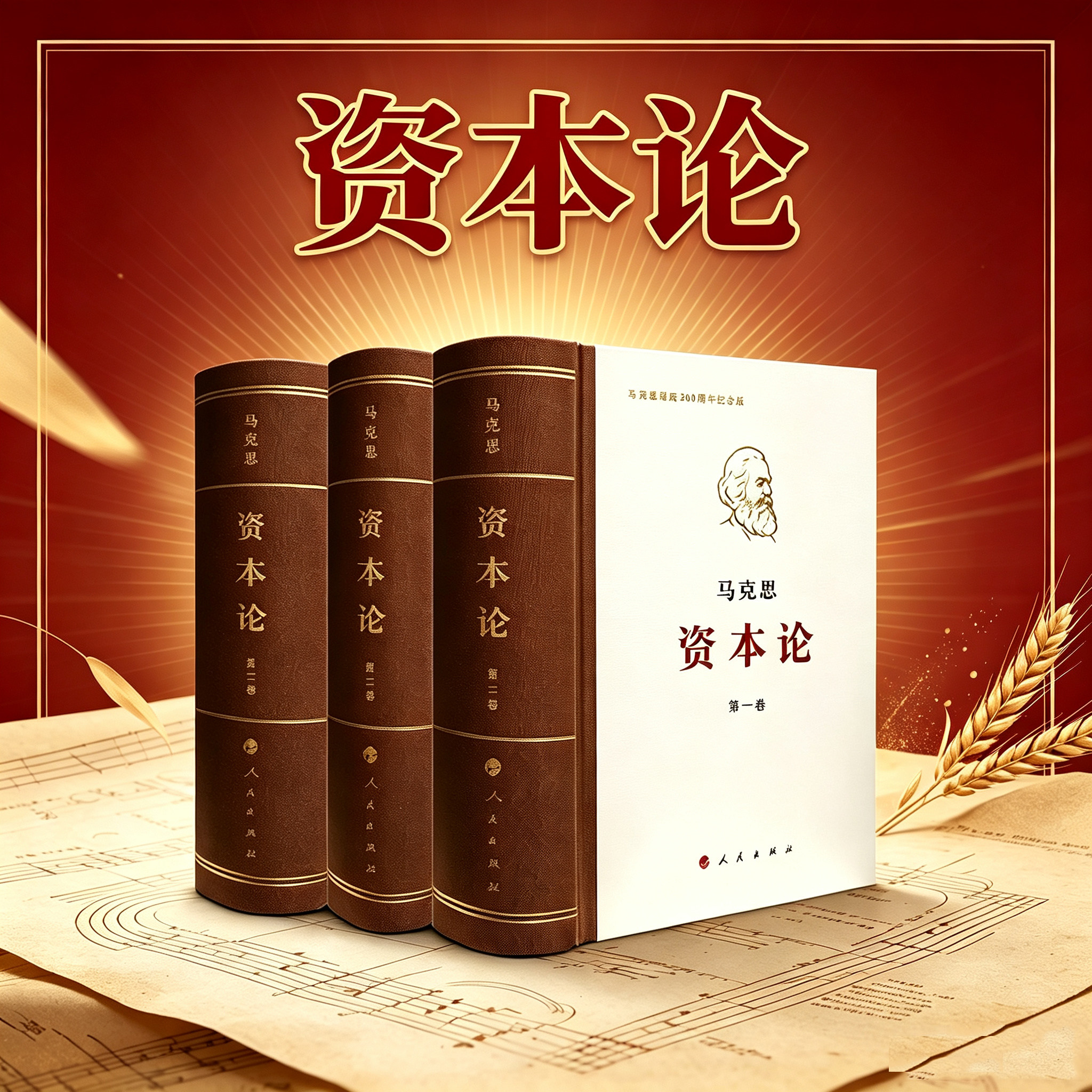 正版资本论 纪念版(32开精装)马克思 著 中央编译局 编译人民出版社 纪念马克思诞辰200周年版本 马克思主义哲学政治经济学