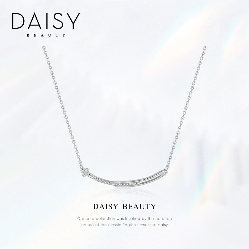 DAISYBEAUTYS925银微笑锁骨链